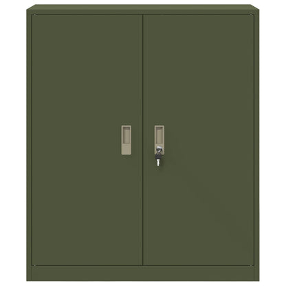 Opbergkast Olijf Groen 90 x 40 x 105 cm Koudgewalst Staal