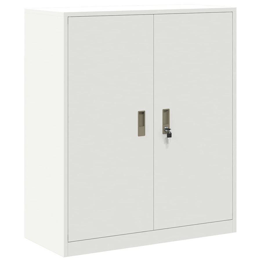 Opbergkast met opslag Wit 90 x 40 x 105 cm Koudgewalst Staal