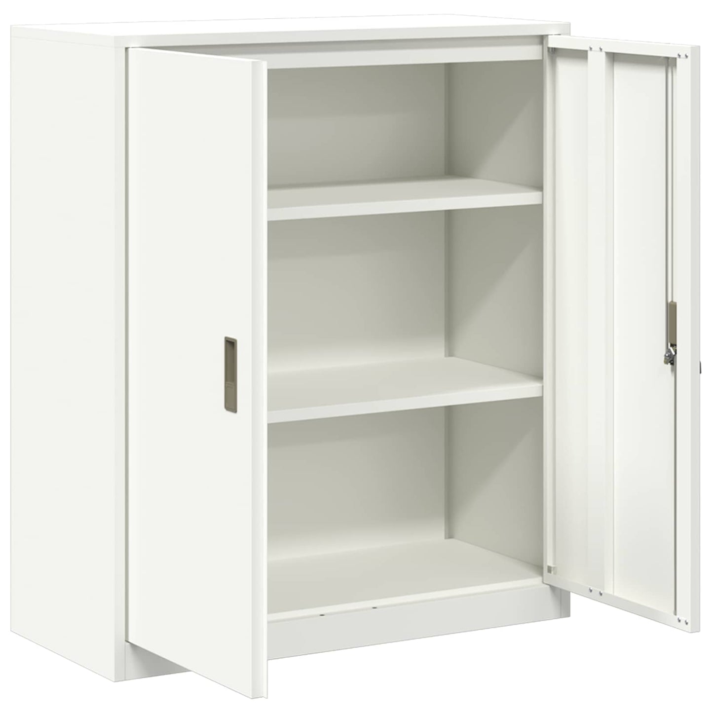 Opbergkast met opslag Wit 90 x 40 x 105 cm Koudgewalst Staal