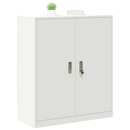 Opbergkast met opslag Wit 90 x 40 x 105 cm Koudgewalst Staal