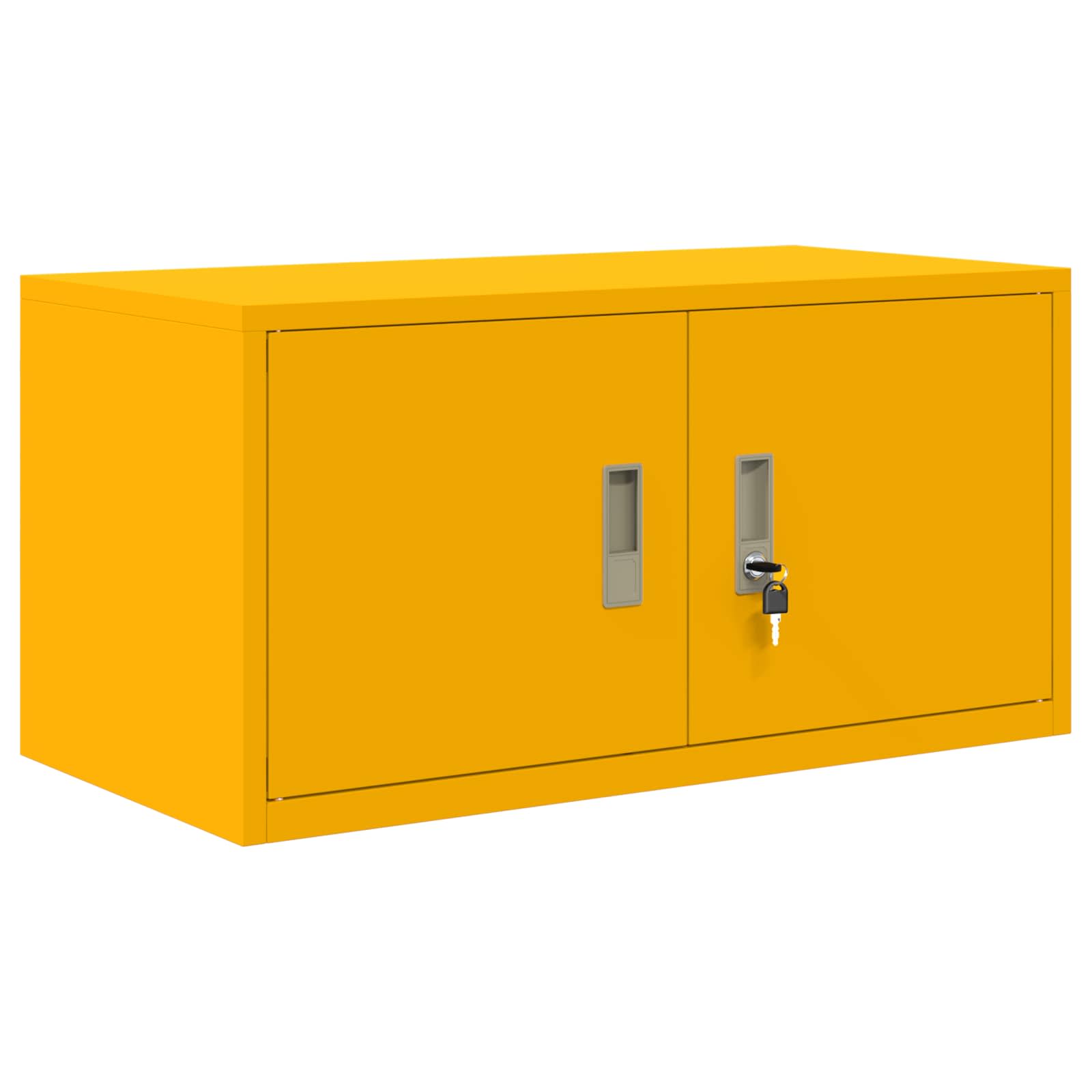 Opbergkast Mosterdgeel 80 x 40 x 40 cm Koudgewalst Staal