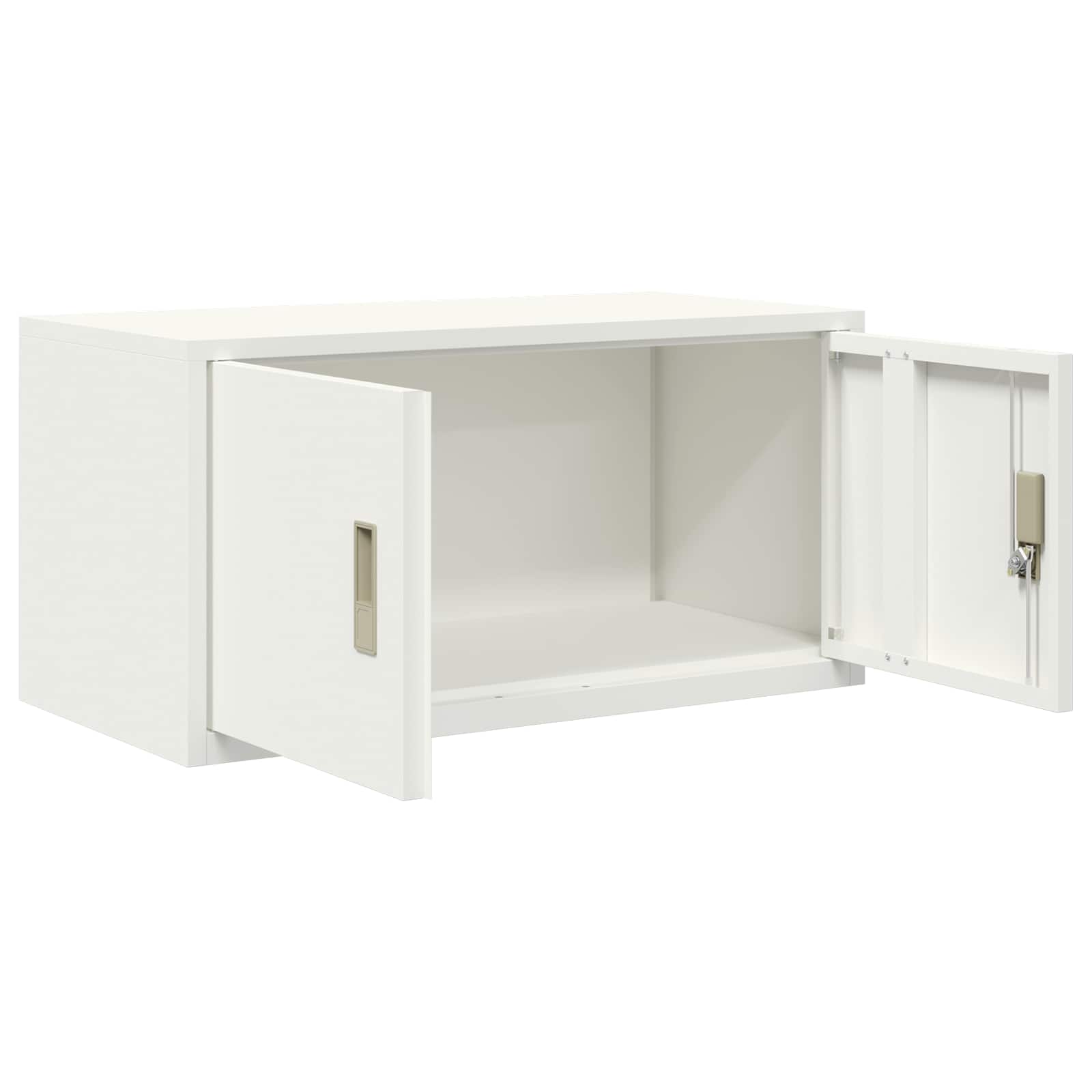 Opbergkast met opslag Wit 80 x 40 x 40 cm Koudgewalst Staal