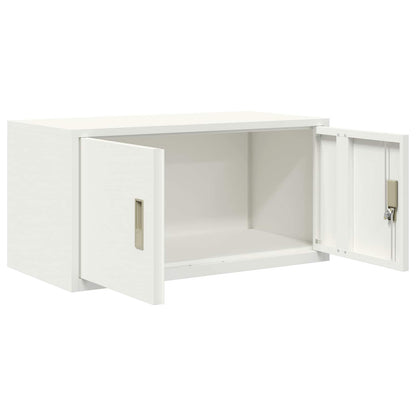 Opbergkast met opslag Wit 80 x 40 x 40 cm Koudgewalst Staal