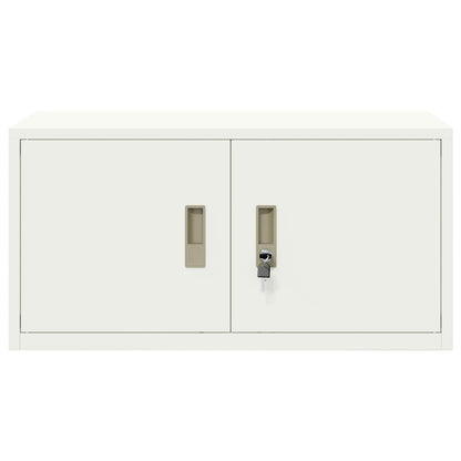 Opbergkast met opslag Wit 80 x 40 x 40 cm Koudgewalst Staal