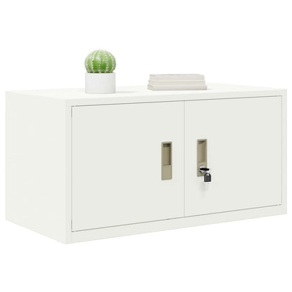 Opbergkast met opslag Wit 80 x 40 x 40 cm Koudgewalst Staal
