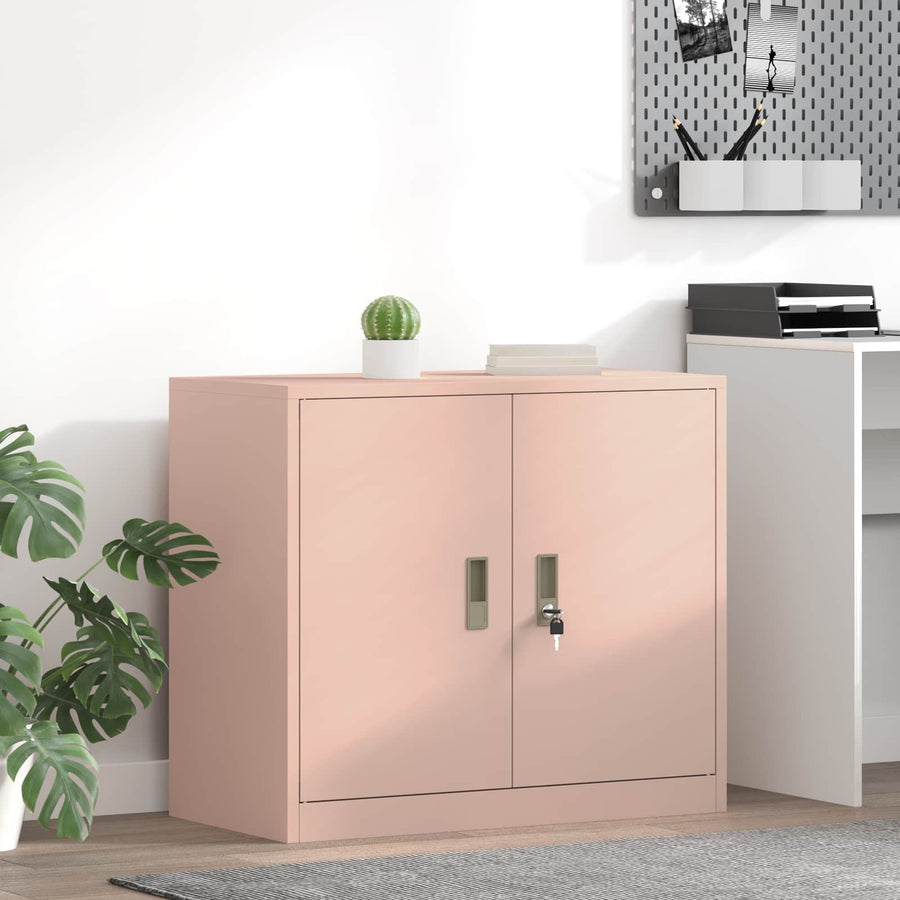 Opbergkast met opslag Roze 80 x 40 x 70 cm Koudgewalst Staal