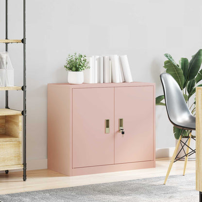 Opbergkast met opslag Roze 80 x 40 x 70 cm Koudgewalst Staal