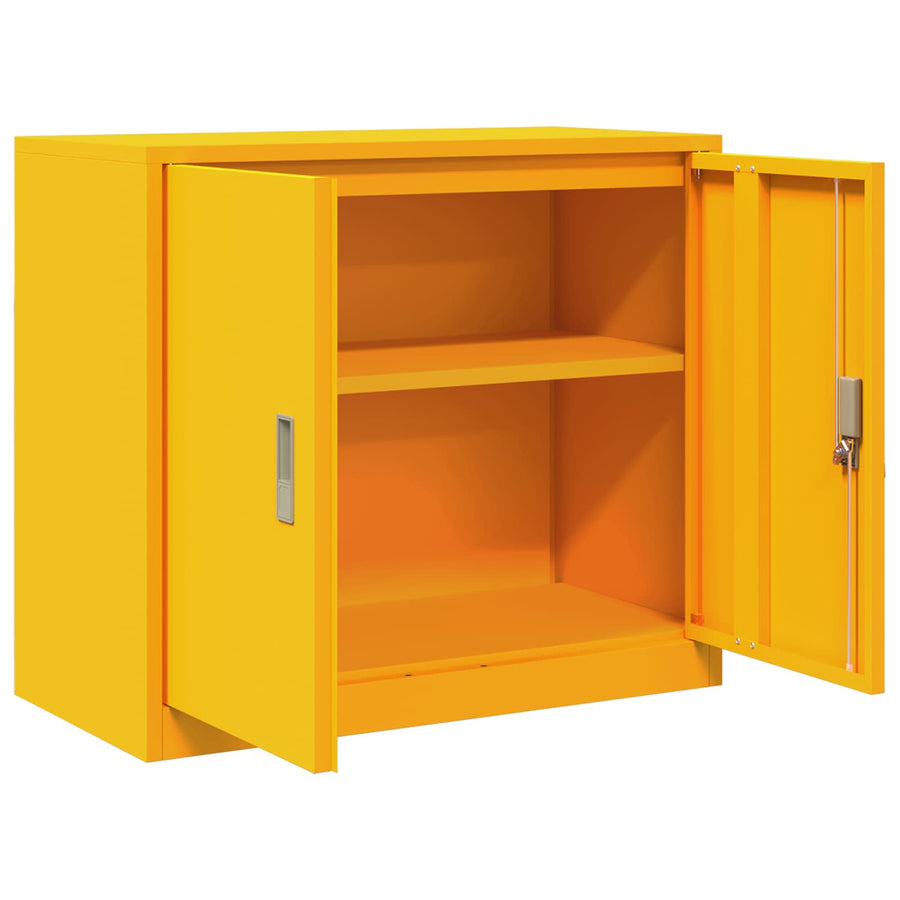 Opbergkast Mosterdgeel 80 x 40 x 70 cm Koudgewalst Staal