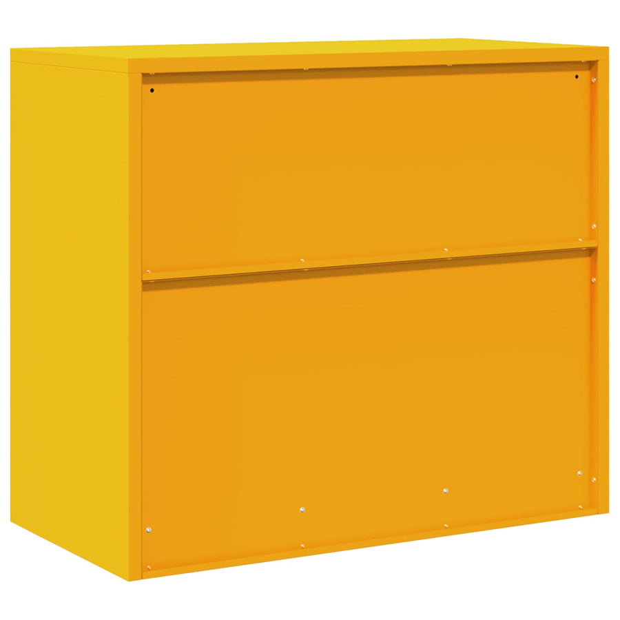 Opbergkast Mosterdgeel 80 x 40 x 70 cm Koudgewalst Staal