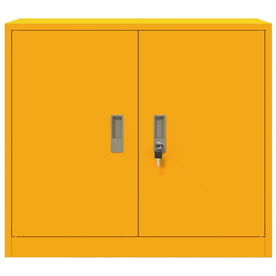 Opbergkast Mosterdgeel 80 x 40 x 70 cm Koudgewalst Staal
