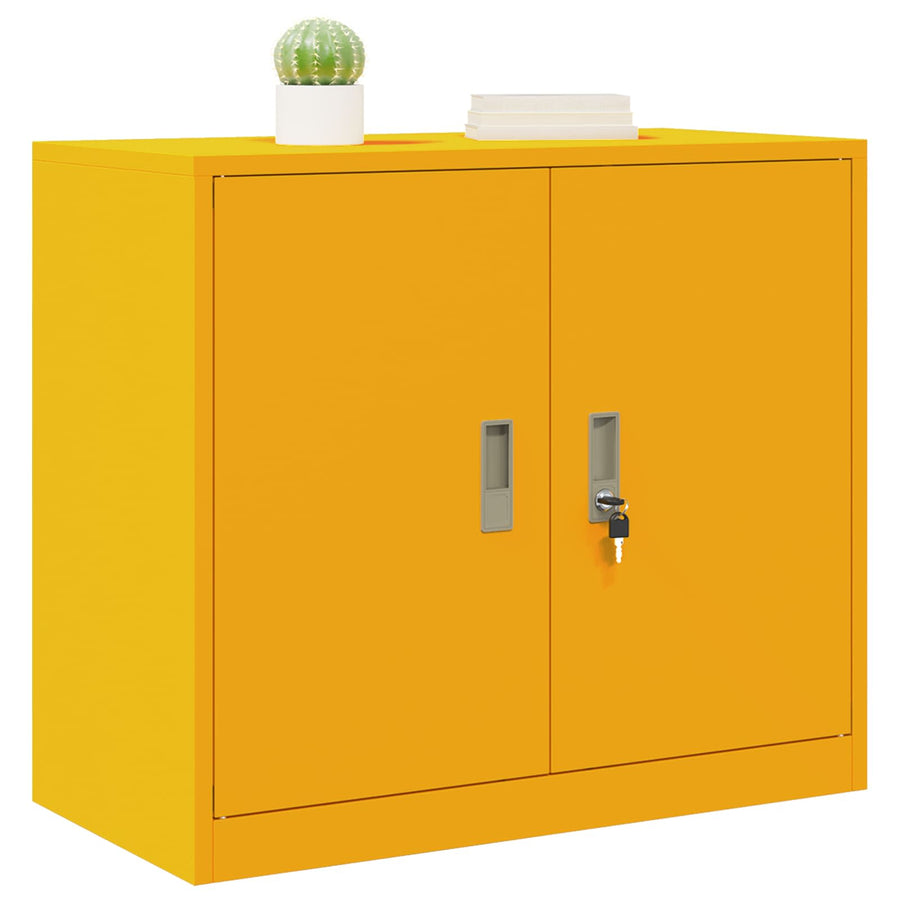 Opbergkast Mosterdgeel 80 x 40 x 70 cm Koudgewalst Staal
