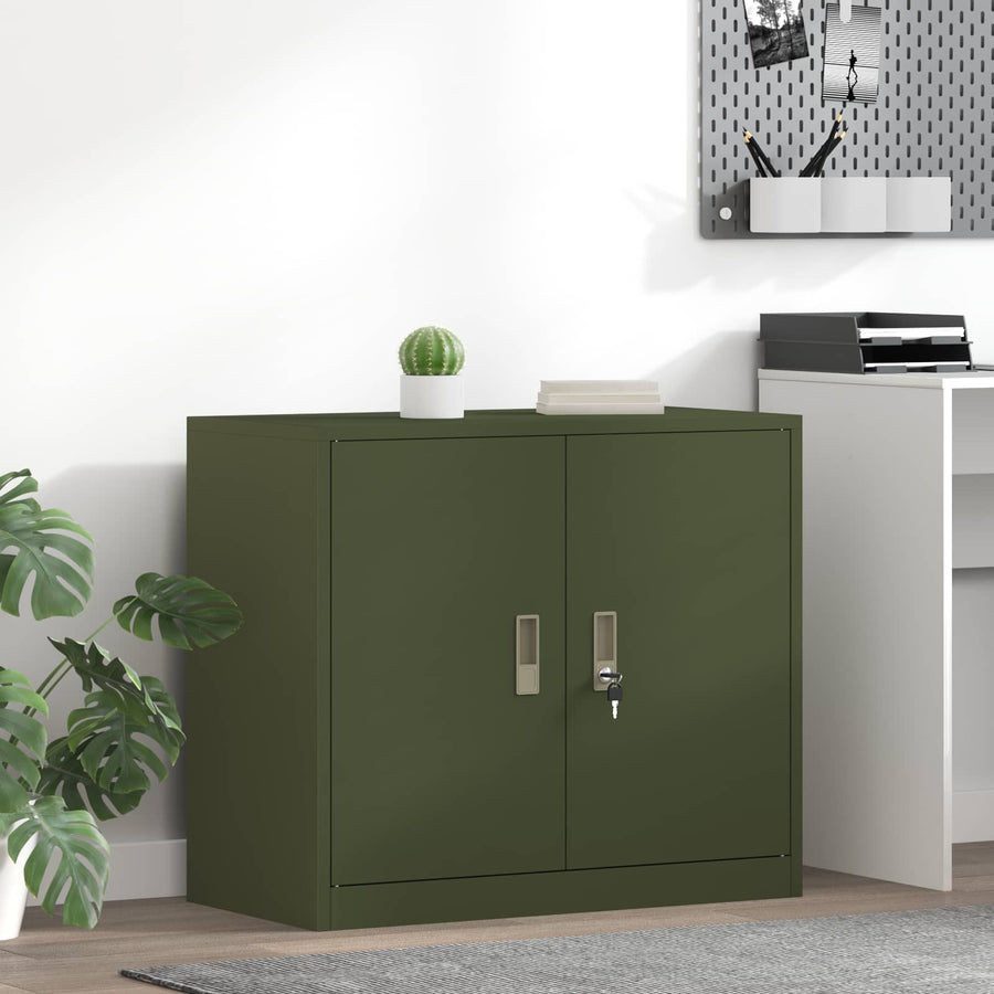 Opbergkast Olijf Groen 80 x 40 x 70 cm Koudgewalst Staal