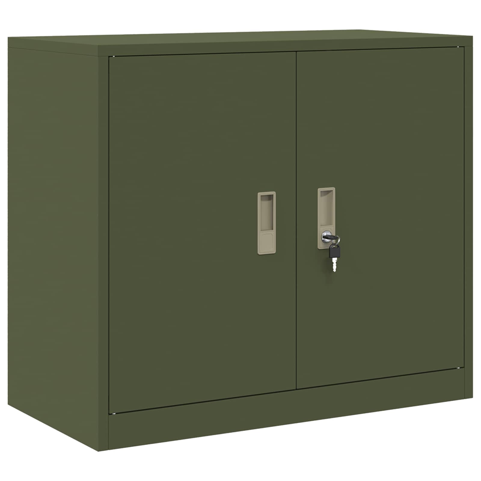 Opbergkast Olijf Groen 80 x 40 x 70 cm Koudgewalst Staal