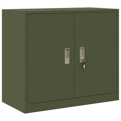 Opbergkast Olijf Groen 80 x 40 x 70 cm Koudgewalst Staal