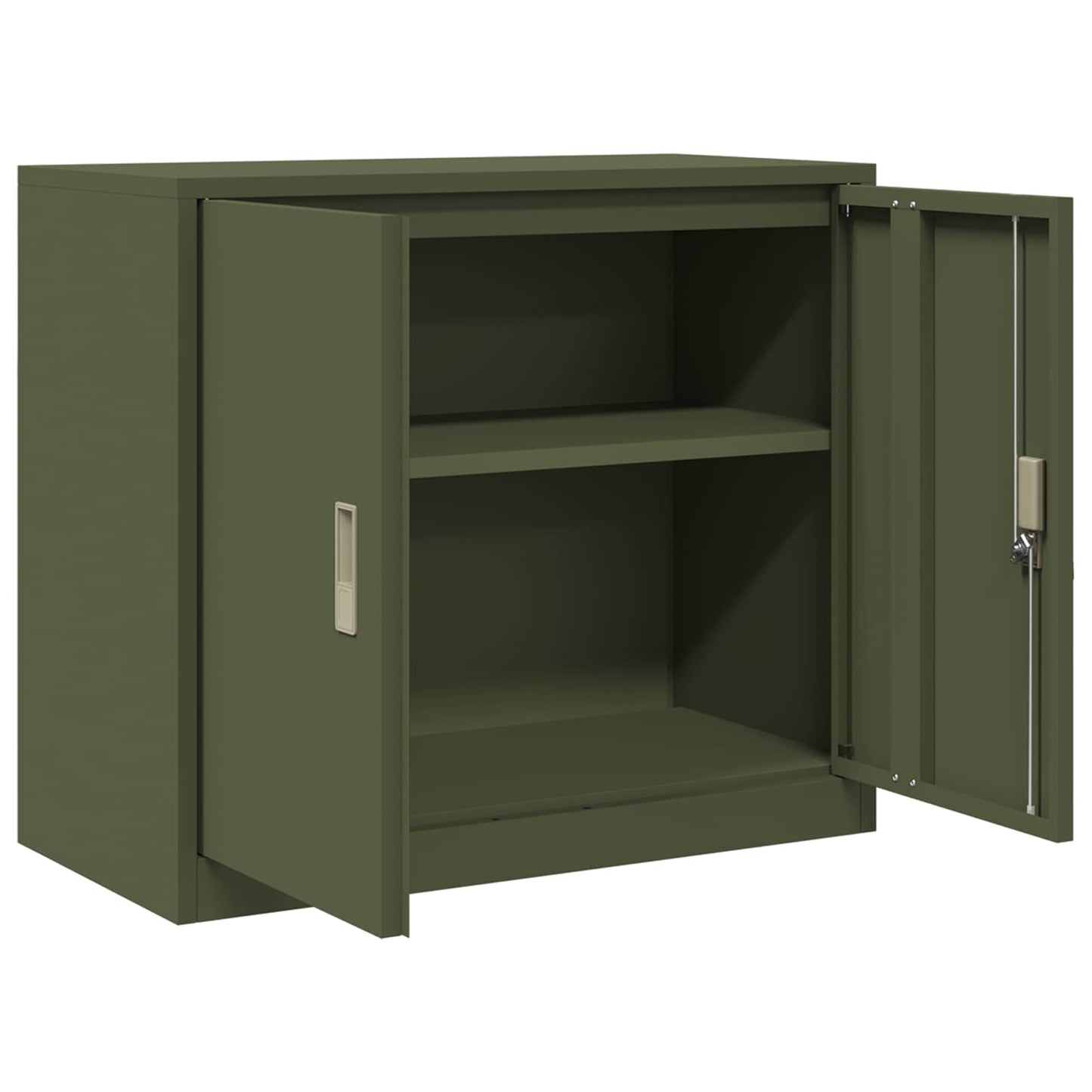 Opbergkast Olijf Groen 80 x 40 x 70 cm Koudgewalst Staal