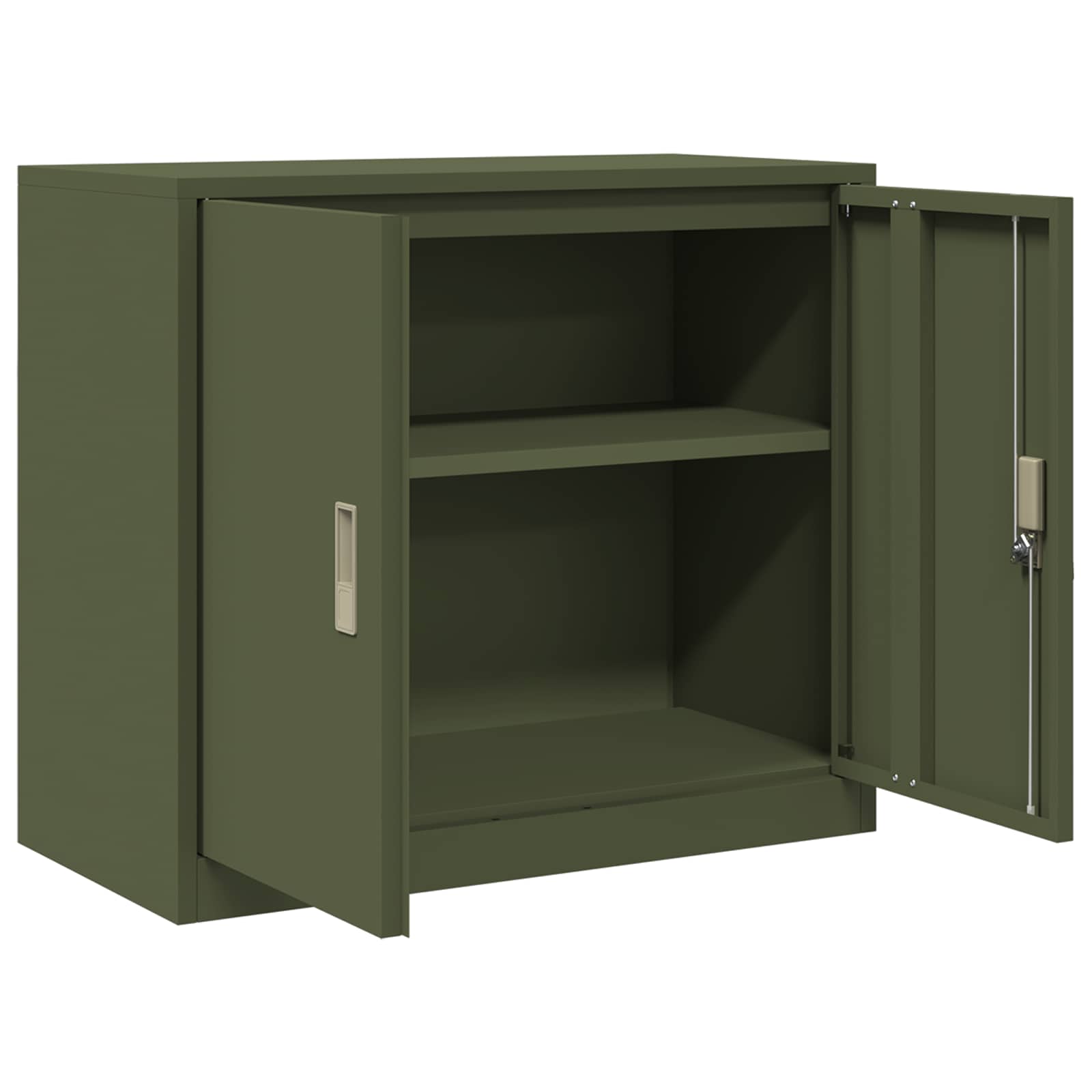 Opbergkast Olijf Groen 80 x 40 x 70 cm Koudgewalst Staal