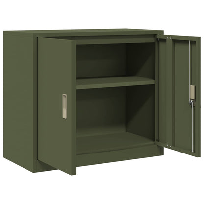 Opbergkast Olijf Groen 80 x 40 x 70 cm Koudgewalst Staal