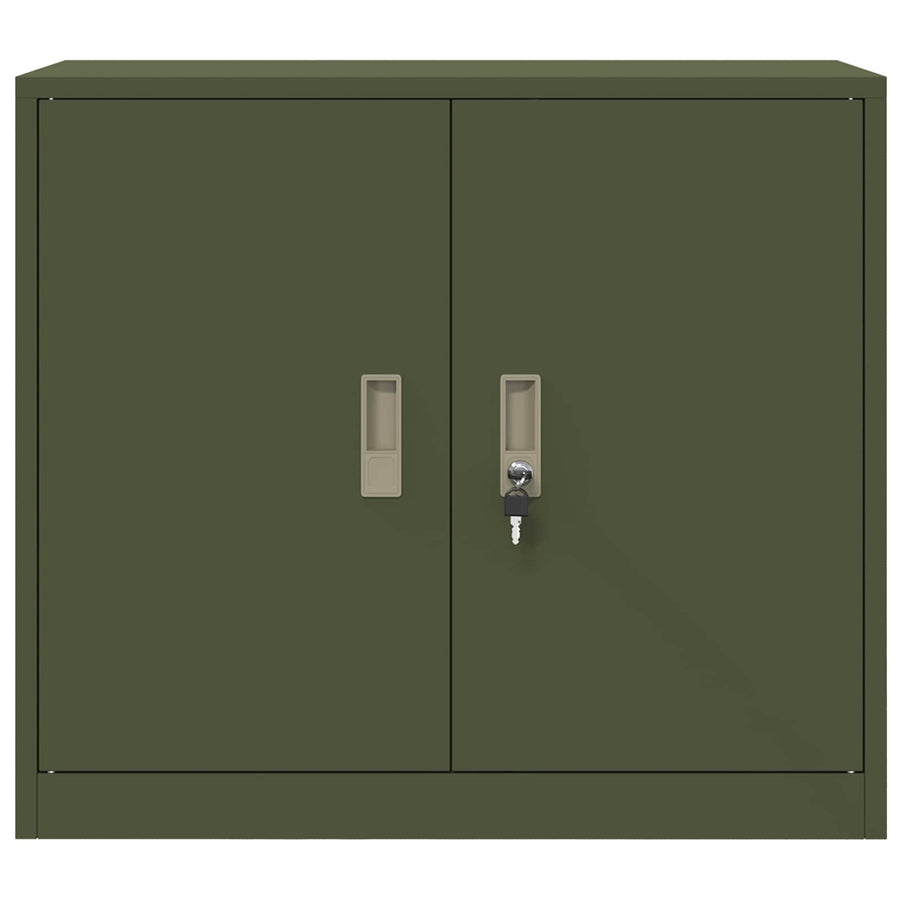 Opbergkast Olijf Groen 80 x 40 x 70 cm Koudgewalst Staal