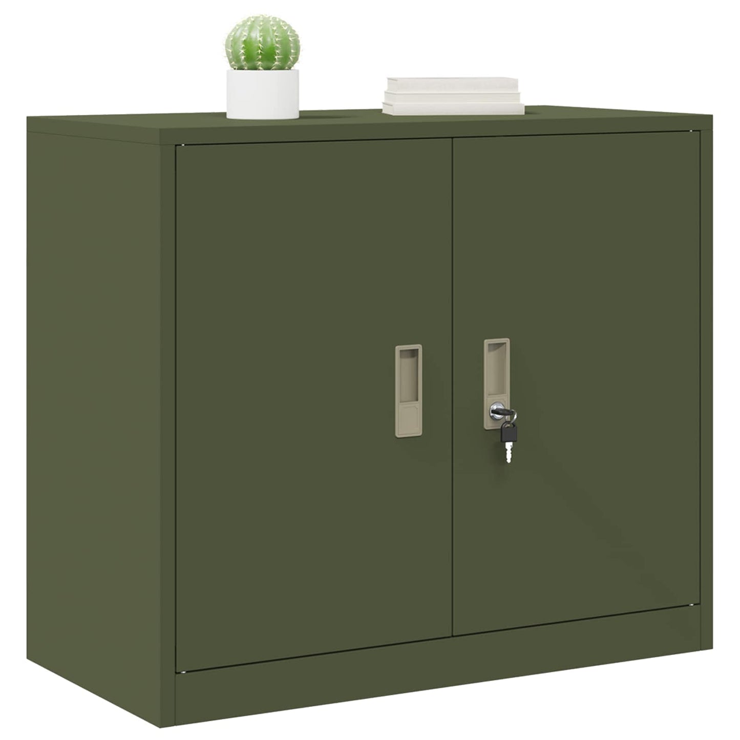 Opbergkast Olijf Groen 80 x 40 x 70 cm Koudgewalst Staal