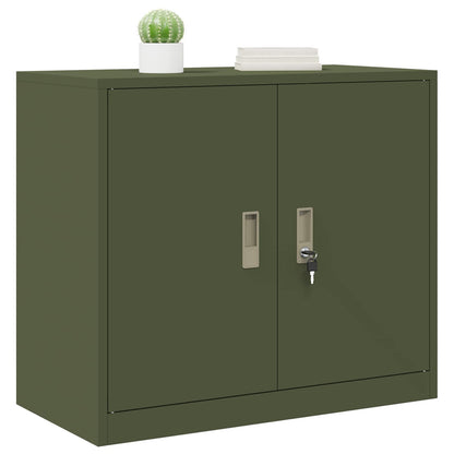 Opbergkast Olijf Groen 80 x 40 x 70 cm Koudgewalst Staal