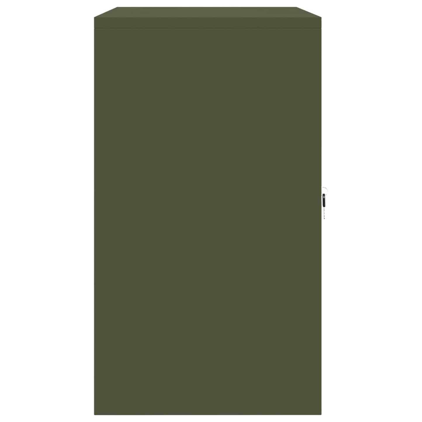 Opbergkast Olijf Groen 80 x 40 x 70 cm Koudgewalst Staal