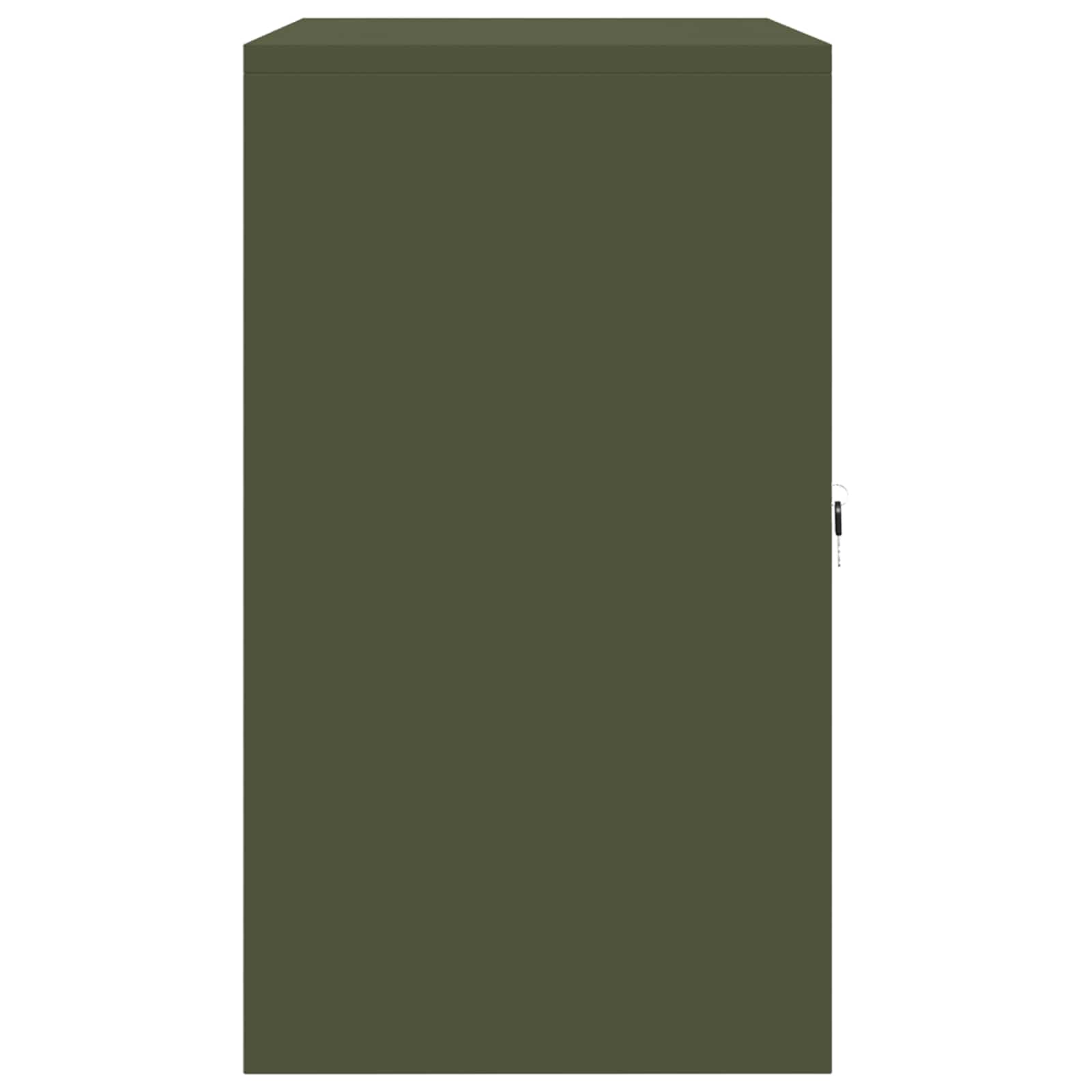 Opbergkast Olijf Groen 80 x 40 x 70 cm Koudgewalst Staal