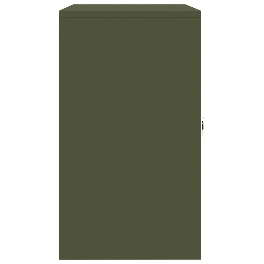 Opbergkast Olijf Groen 80 x 40 x 70 cm Koudgewalst Staal