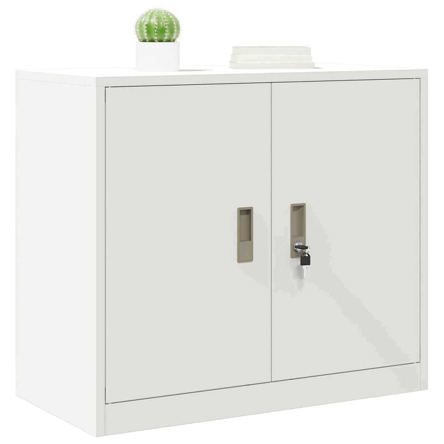 Opbergkast met opslag Wit 80 x 40 x 70 cm Koudgewalst Staal