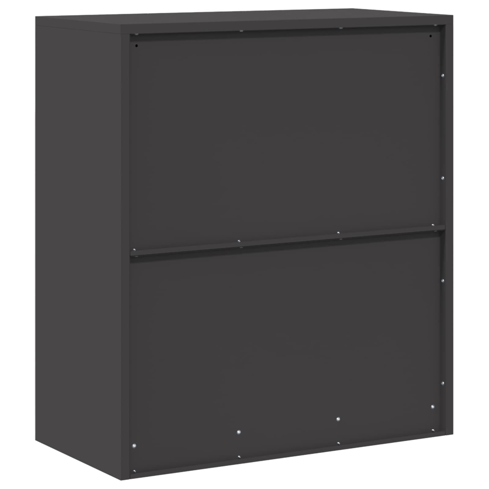 Opbergkast met opslag Zwart 80 x 40 x 90 cm Koudgewalst Staal