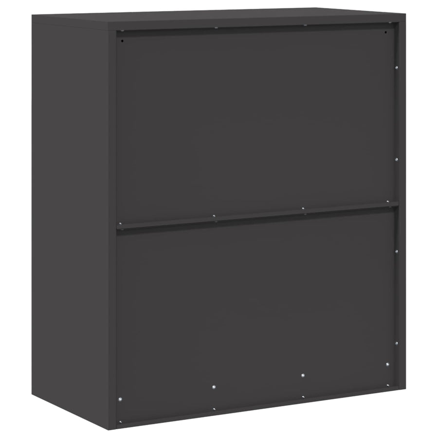 Opbergkast met opslag Zwart 80 x 40 x 90 cm Koudgewalst Staal