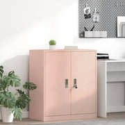 Opbergkast 80x40x90 cm staal roze