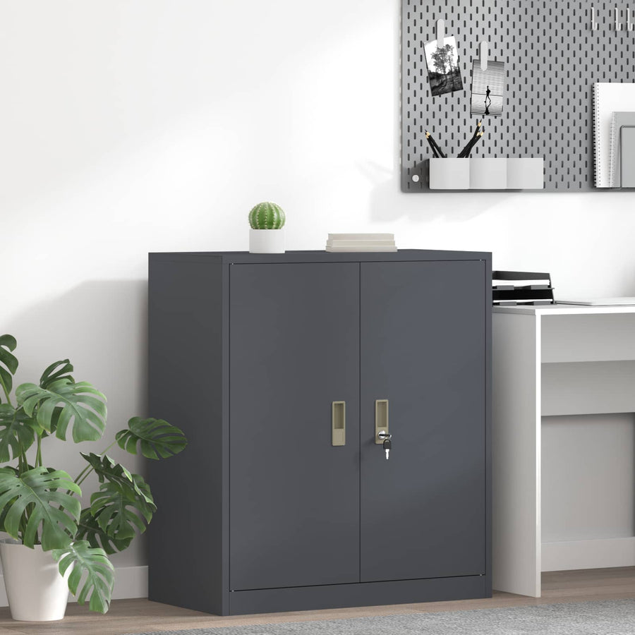 Opbergkast Antraciet 80 x 40 x 90 cm Koudgewalst Staal