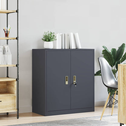 Opbergkast Antraciet 80 x 40 x 90 cm Koudgewalst Staal