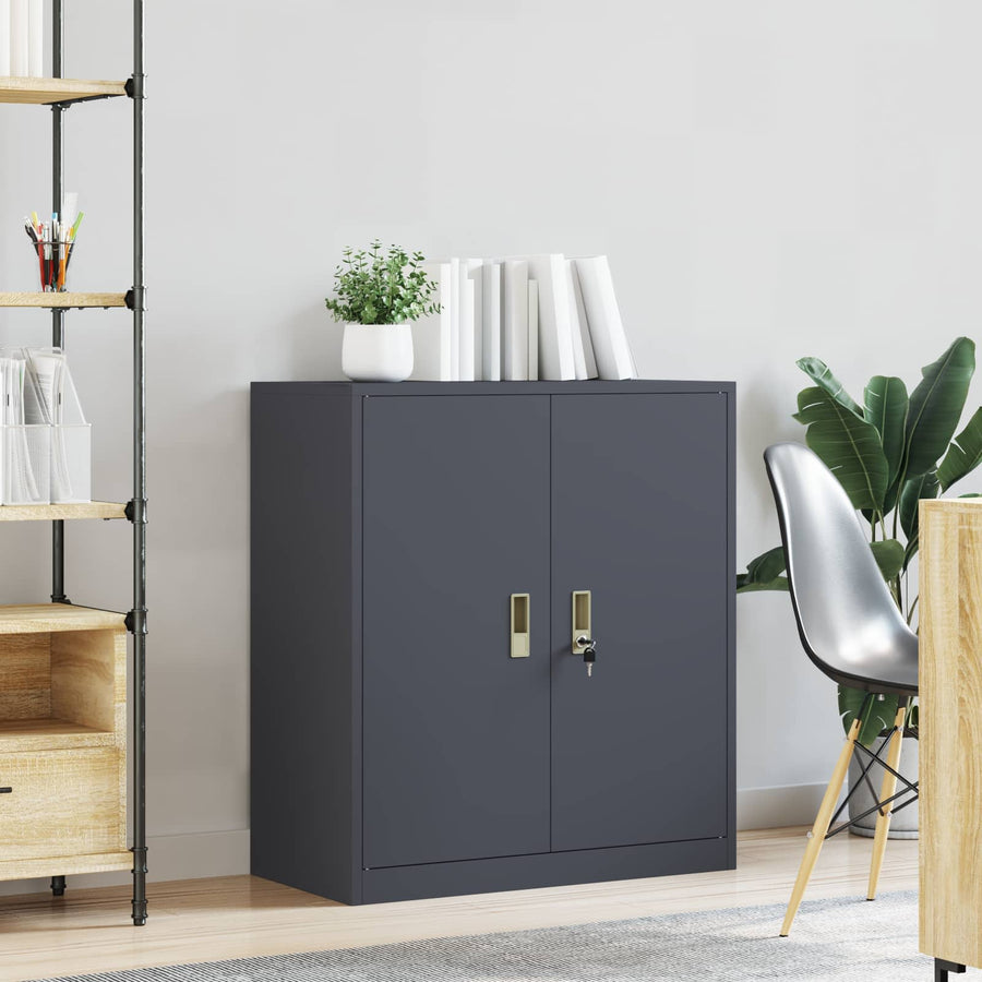 Opbergkast Antraciet 80 x 40 x 90 cm Koudgewalst Staal