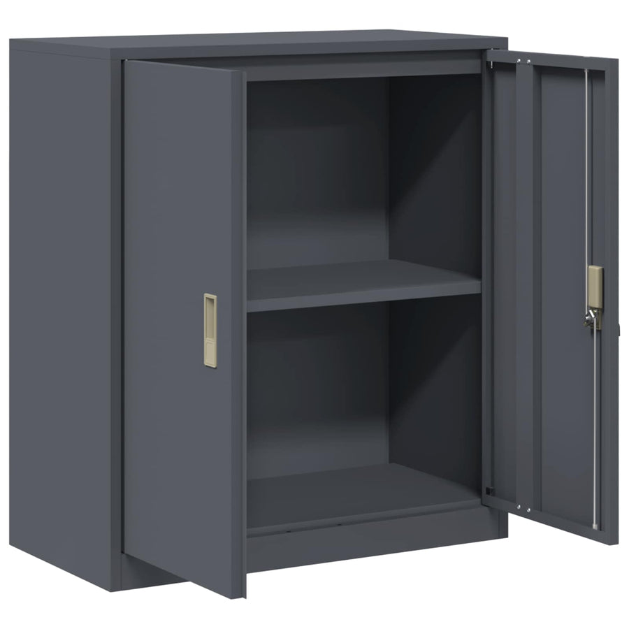 Opbergkast Antraciet 80 x 40 x 90 cm Koudgewalst Staal
