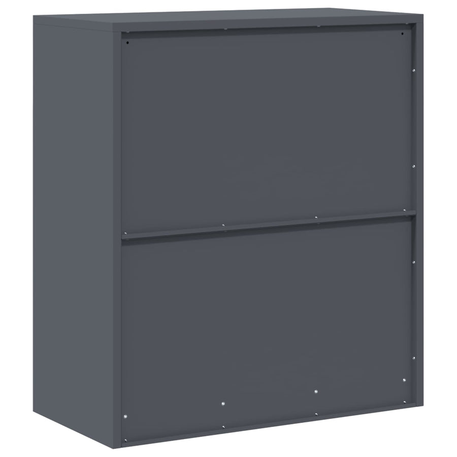 Opbergkast Antraciet 80 x 40 x 90 cm Koudgewalst Staal