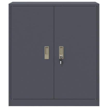 Opbergkast Antraciet 80 x 40 x 90 cm Koudgewalst Staal