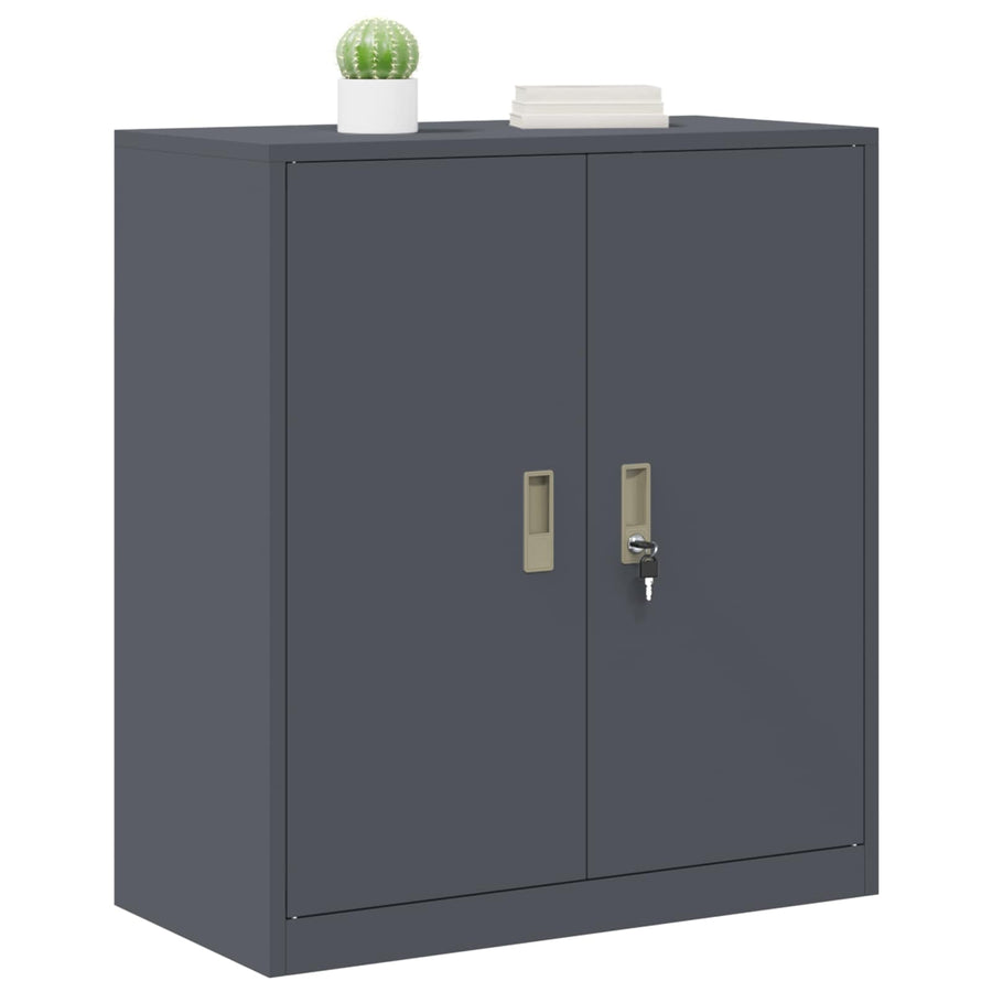 Opbergkast Antraciet 80 x 40 x 90 cm Koudgewalst Staal