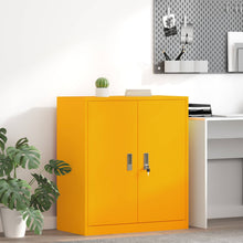 Opbergkast Mosterdgeel 80 x 40 x 90 cm Koudgewalst Staal