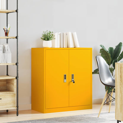 Opbergkast Mosterdgeel 80 x 40 x 90 cm Koudgewalst Staal