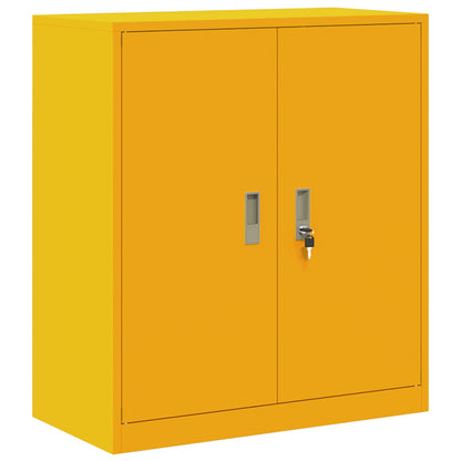Opbergkast Mosterdgeel 80 x 40 x 90 cm Koudgewalst Staal