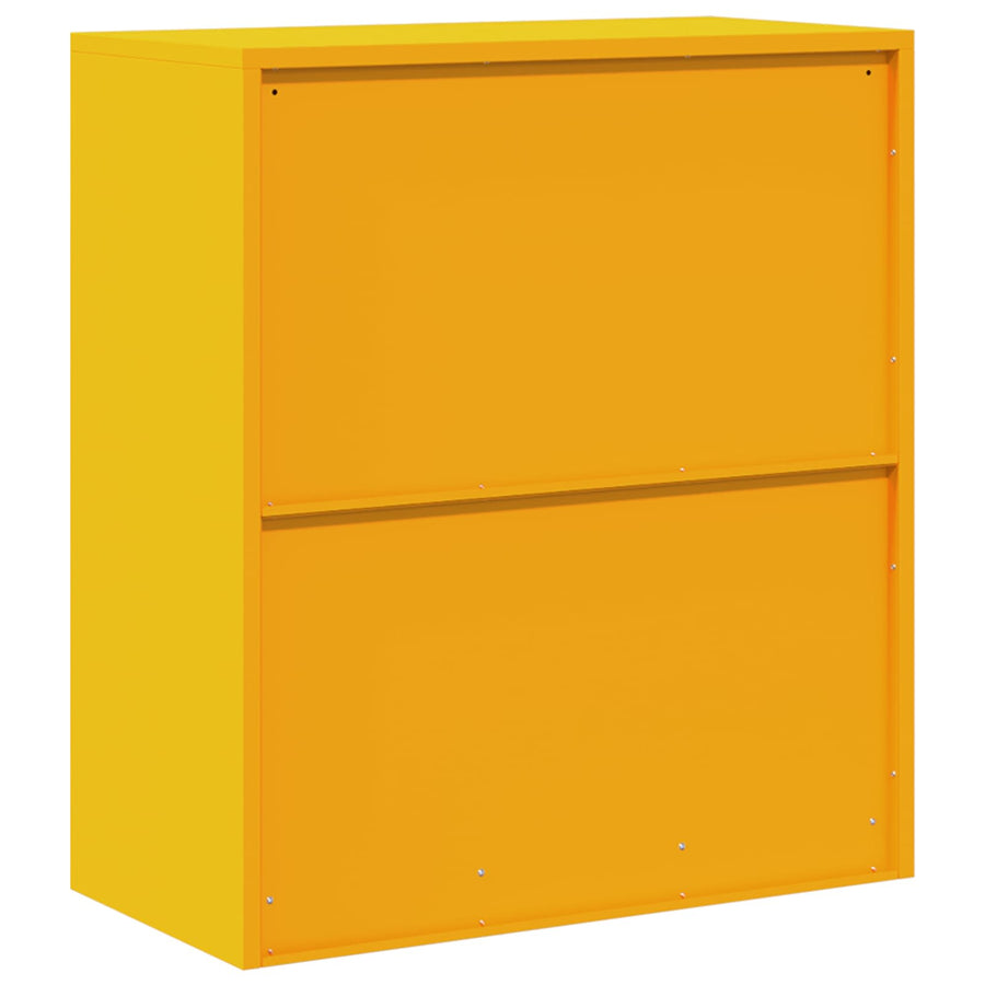 Opbergkast Mosterdgeel 80 x 40 x 90 cm Koudgewalst Staal