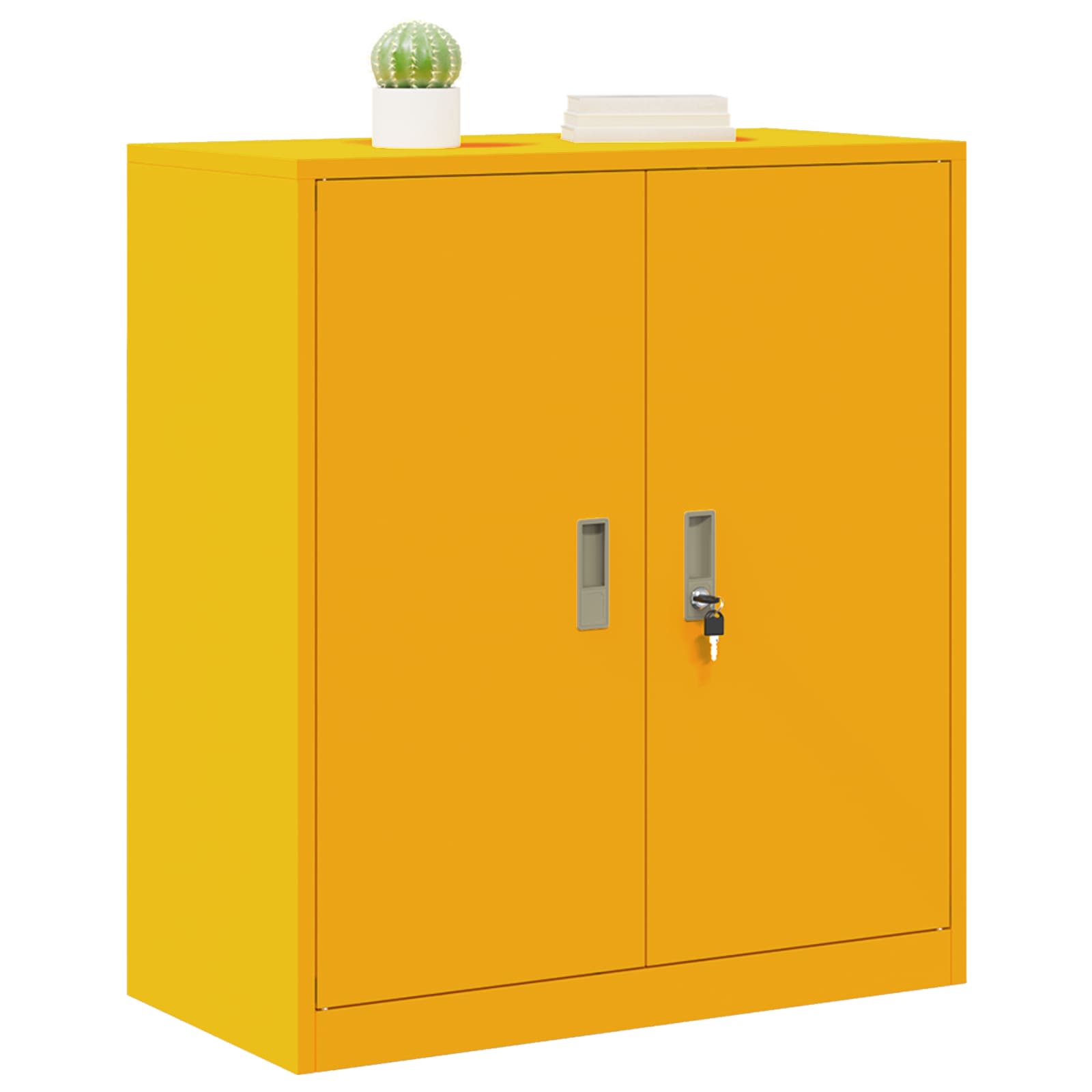 Opbergkast Mosterdgeel 80 x 40 x 90 cm Koudgewalst Staal