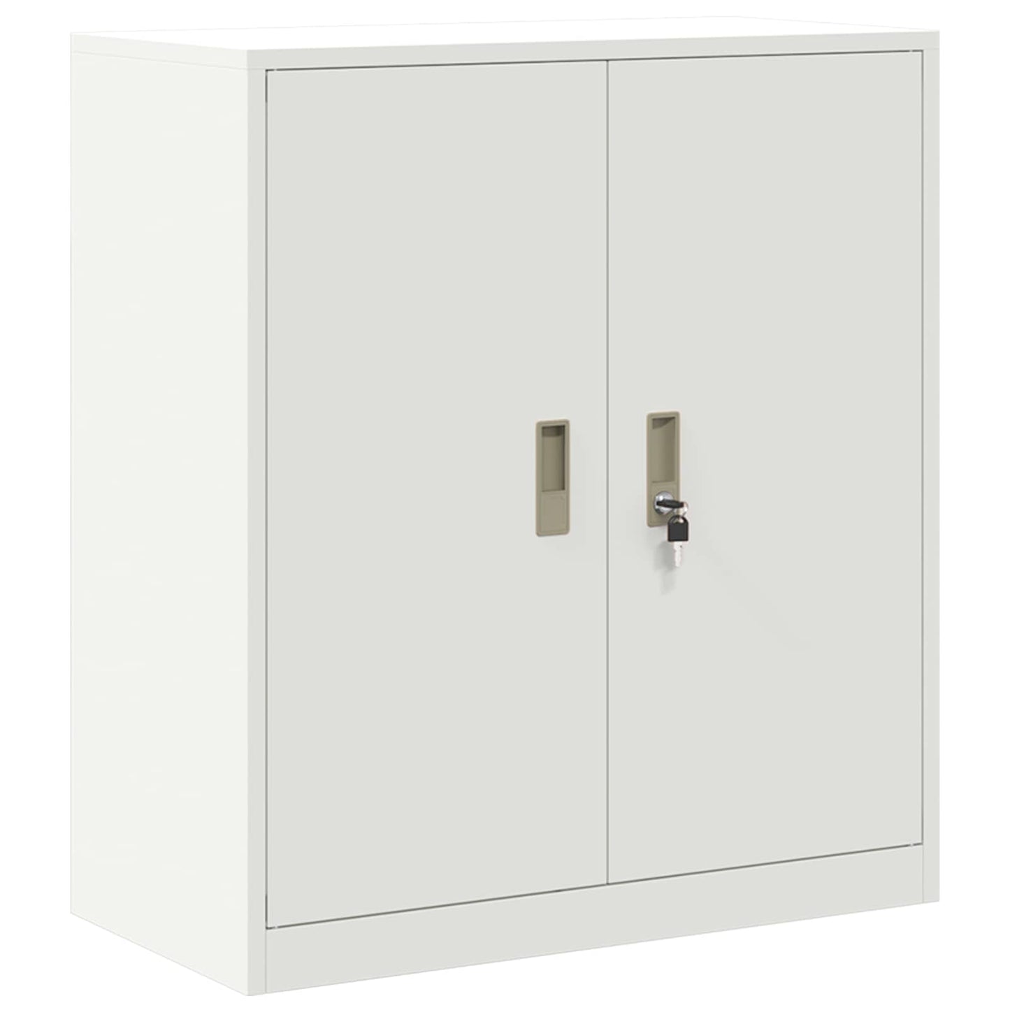 Opbergkast met opslag Wit 80 x 40 x 90 cm Koudgewalst Staal