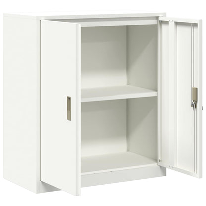 Opbergkast met opslag Wit 80 x 40 x 90 cm Koudgewalst Staal