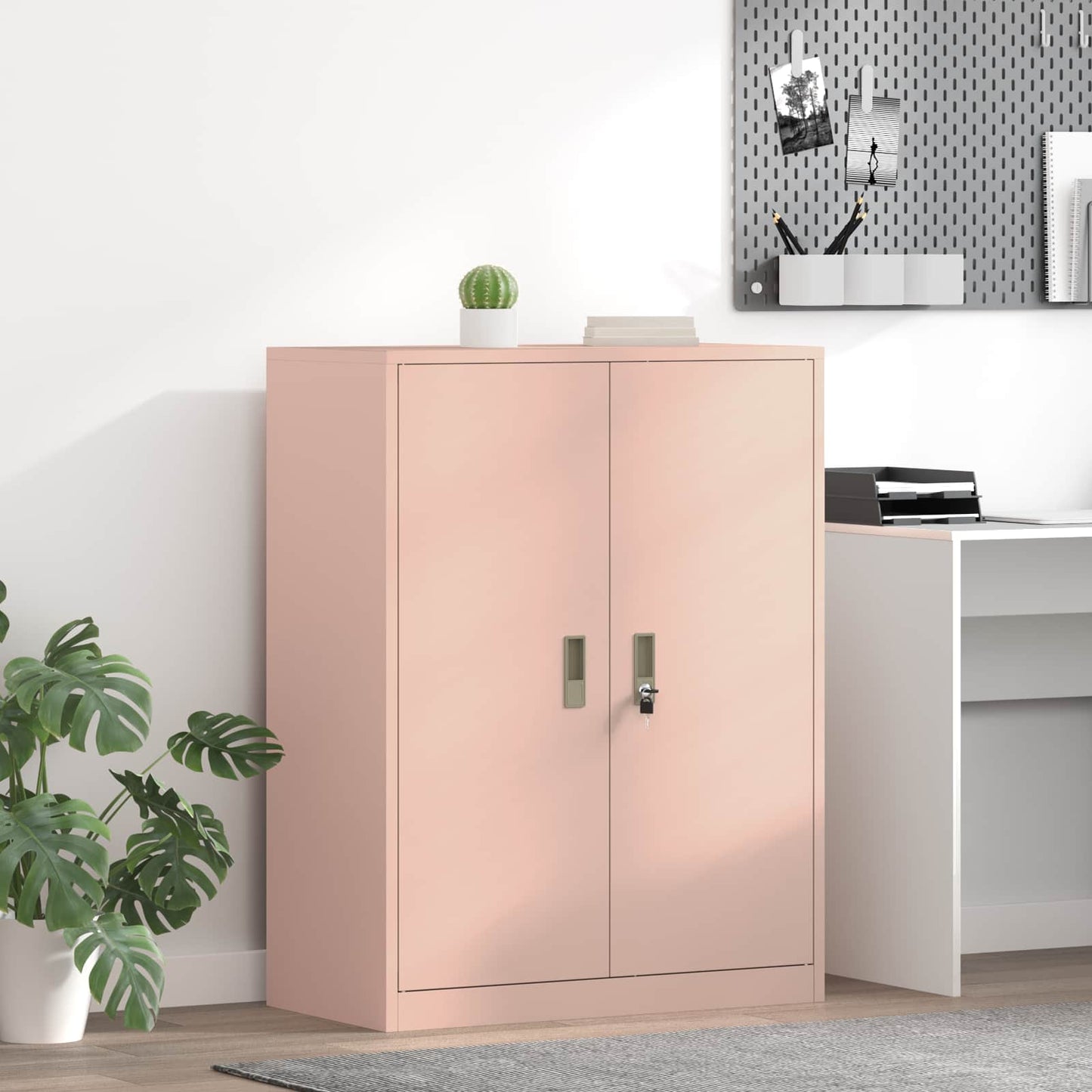 Opbergkast met opslag Roze 80 x 40 x 105 cm Koudgewalst Staal