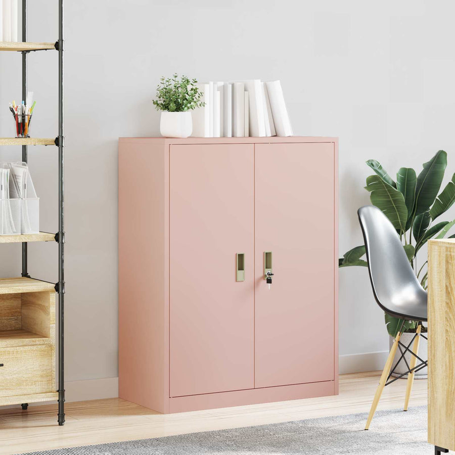 Opbergkast met opslag Roze 80 x 40 x 105 cm Koudgewalst Staal