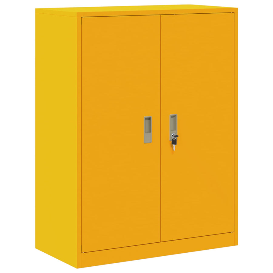 Opbergkast Mosterdgeel 80 x 40 x 105 cm Koudgewalst Staal