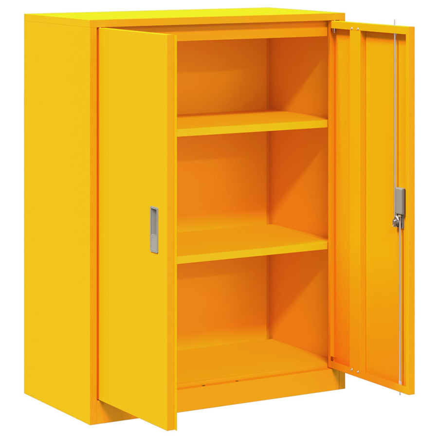 Opbergkast Mosterdgeel 80 x 40 x 105 cm Koudgewalst Staal