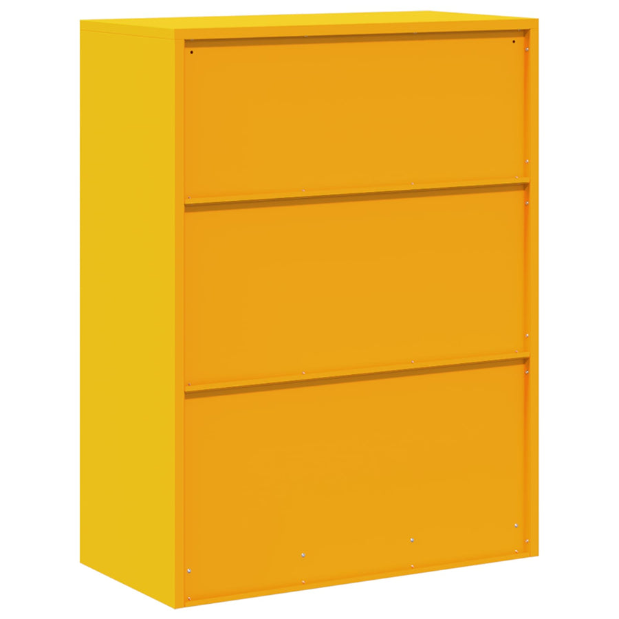 Opbergkast Mosterdgeel 80 x 40 x 105 cm Koudgewalst Staal